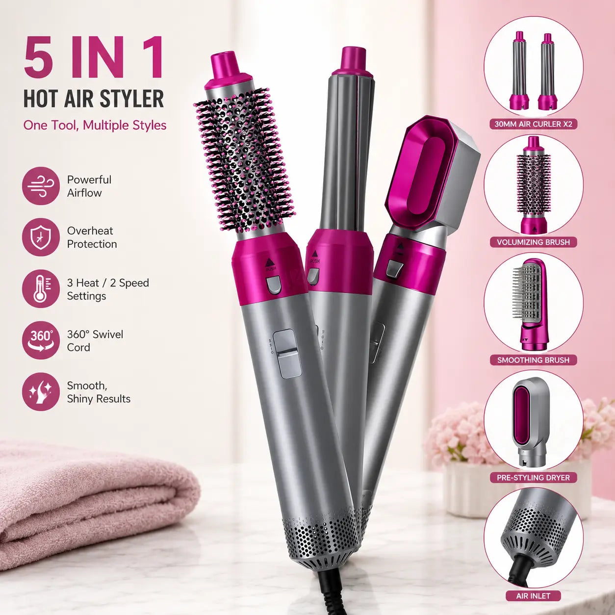 5 in 1 Hot Air Brush