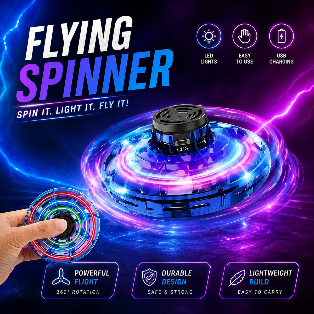 Compact Flying Spinner