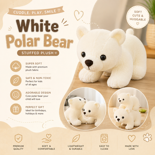 White Polar Bear Plush